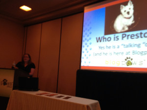 Rachel Phelps Presenting a workshop at BlogPaws PrestonSpeaks.com