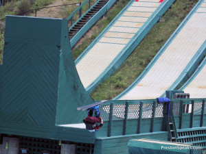 water skier jumper at Olympic Park Utah